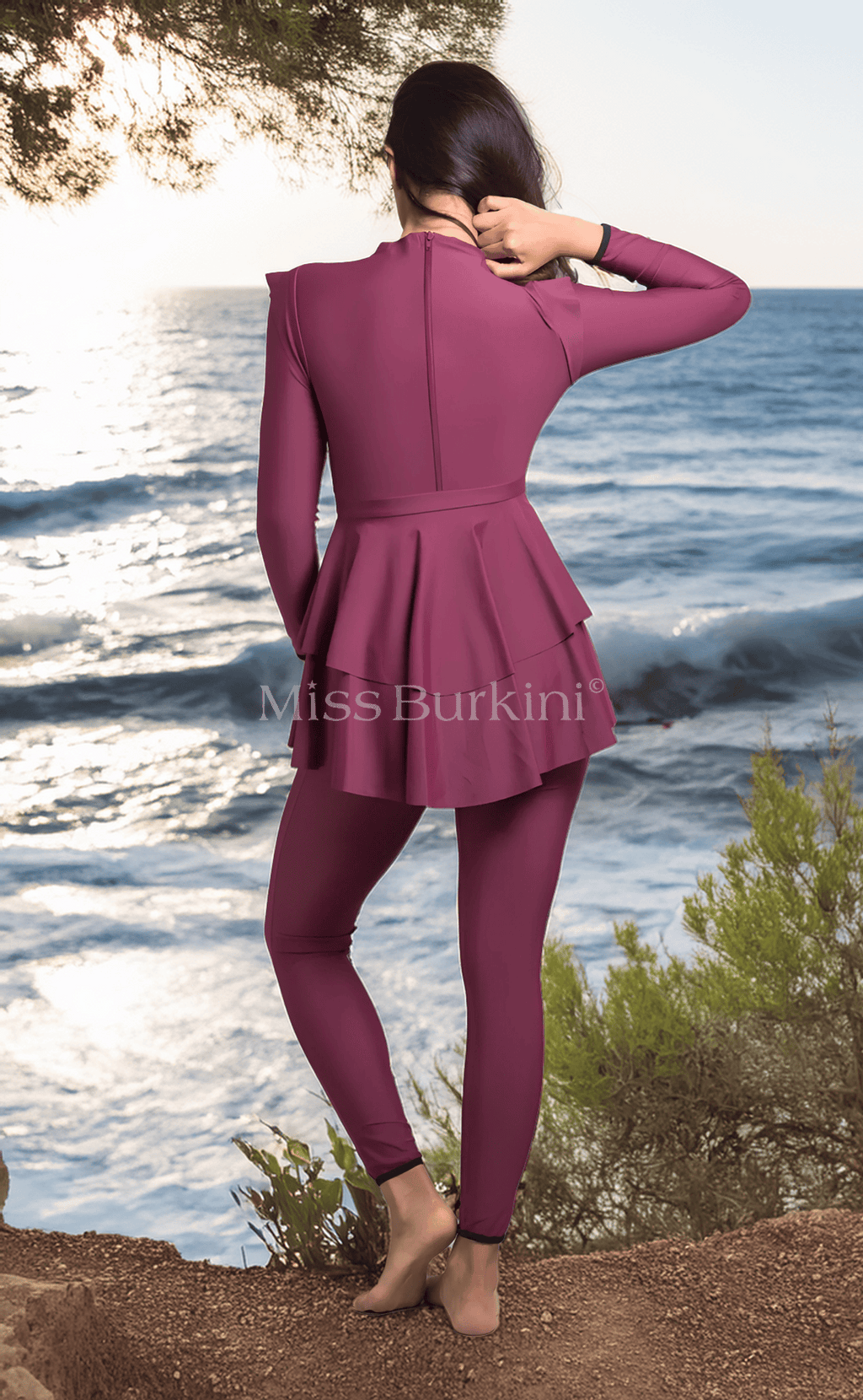 Burkini costume Antalya viola