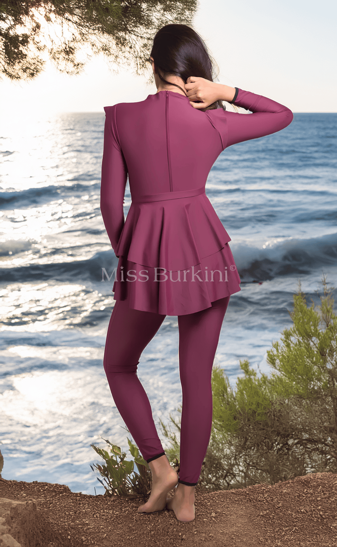Burkini costume Antalya viola