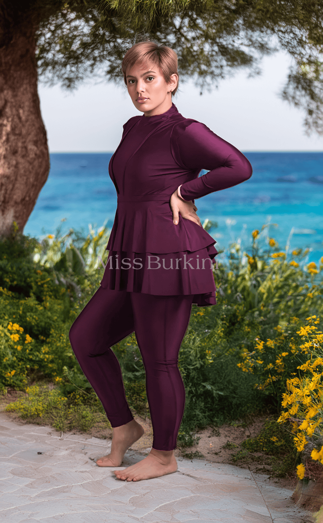 Antalya purple swimsuit burkini