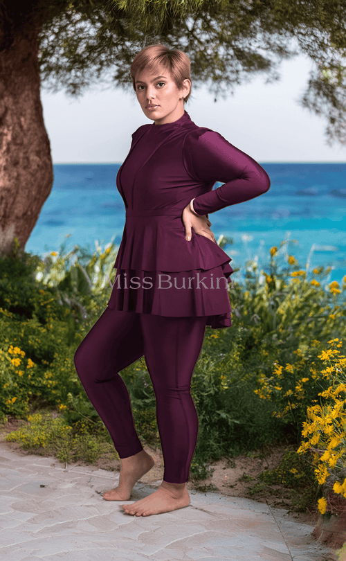 Antalya violetter Schwimmanzug Burkini