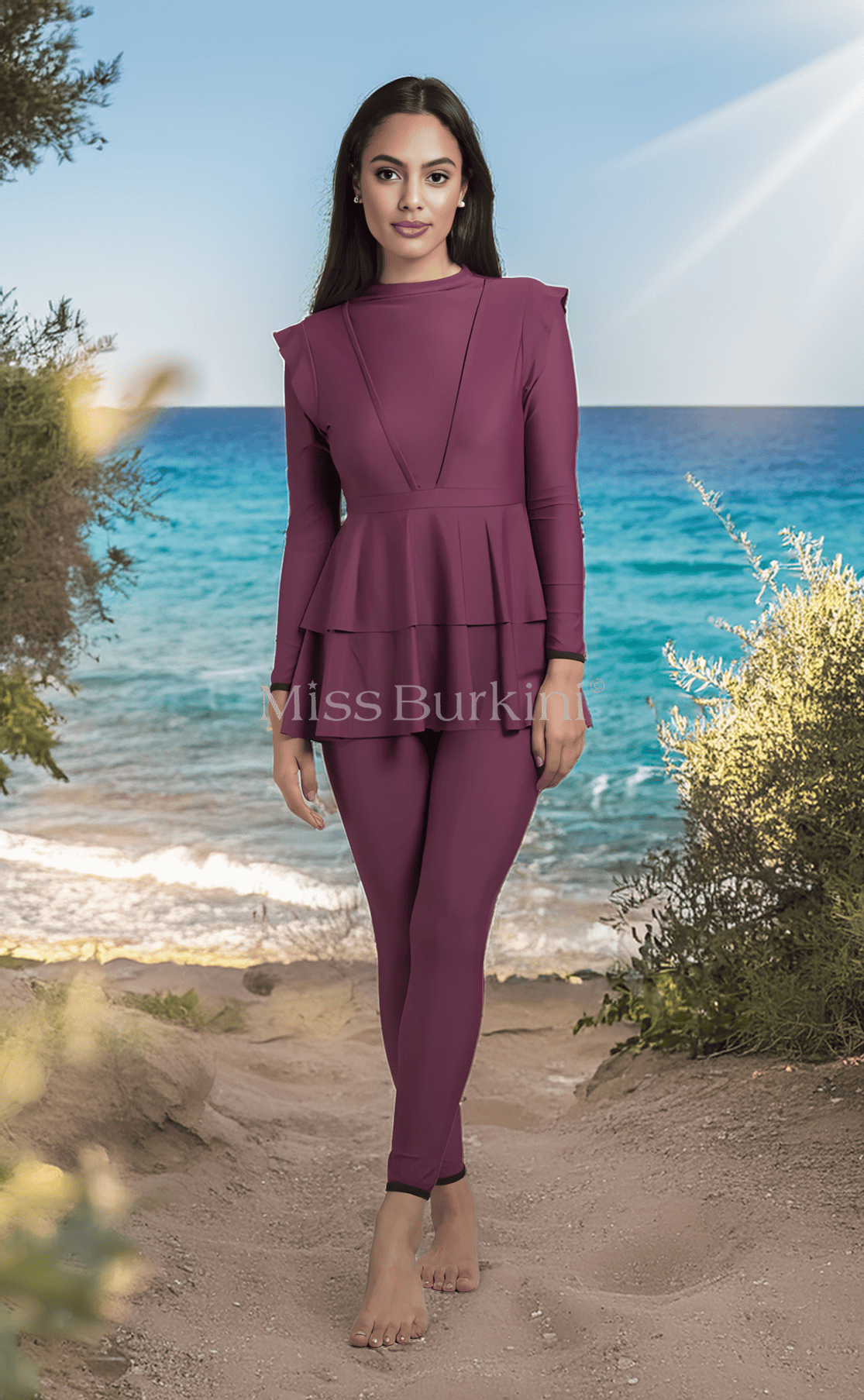 Antalya purple swimsuit burkini