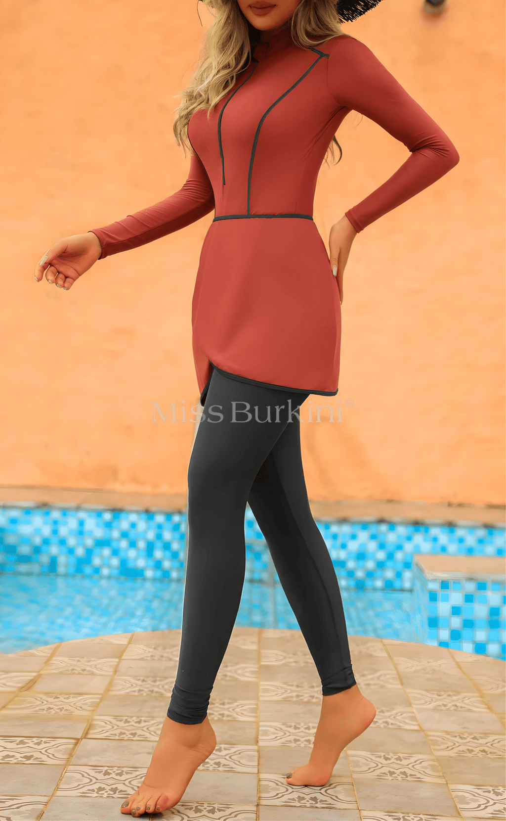 Burkini lungo Malaga bronzo