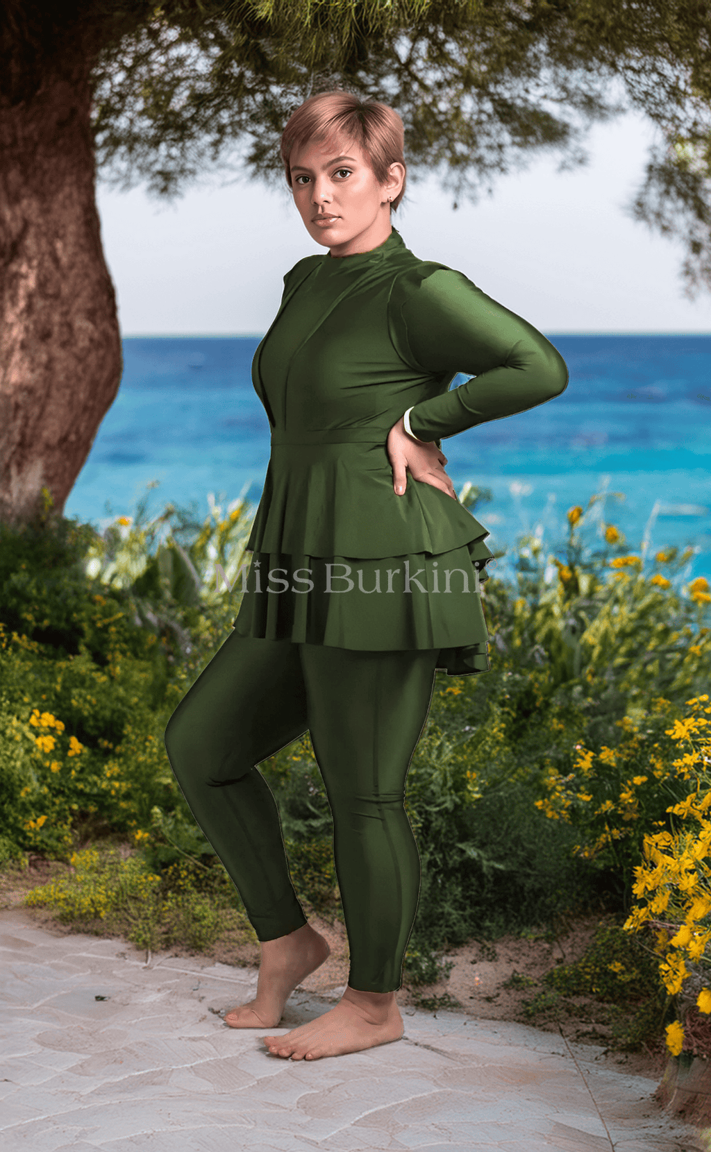 Burkini costume Antalya kaki