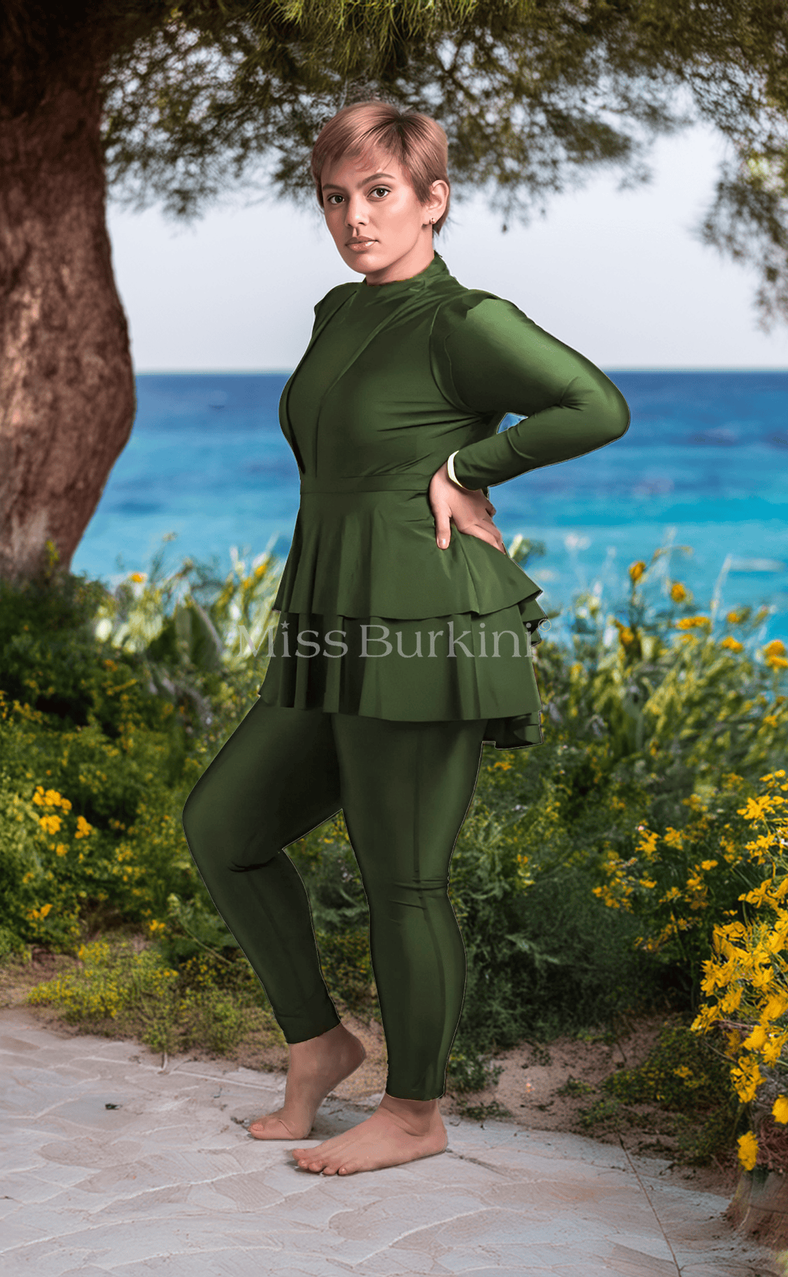 Burkini costume Antalya kaki