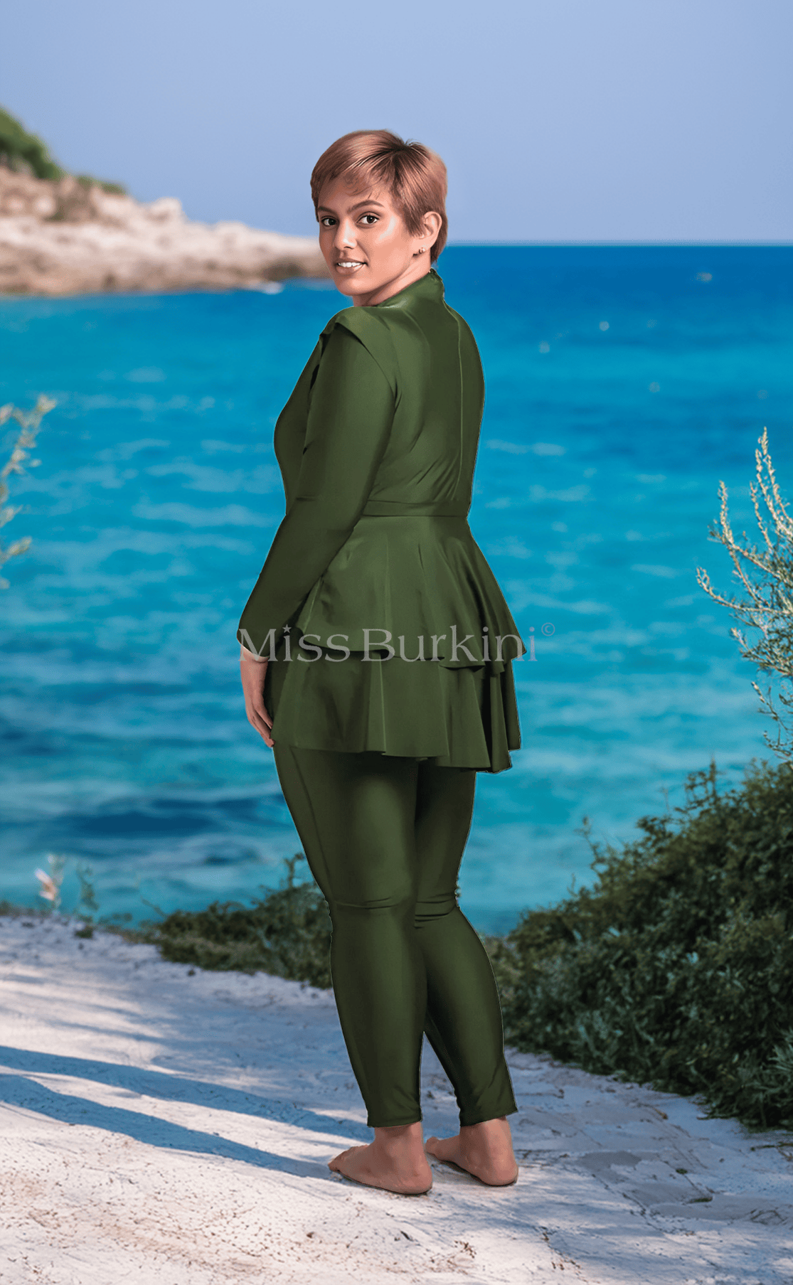 Burkini costume Antalya kaki