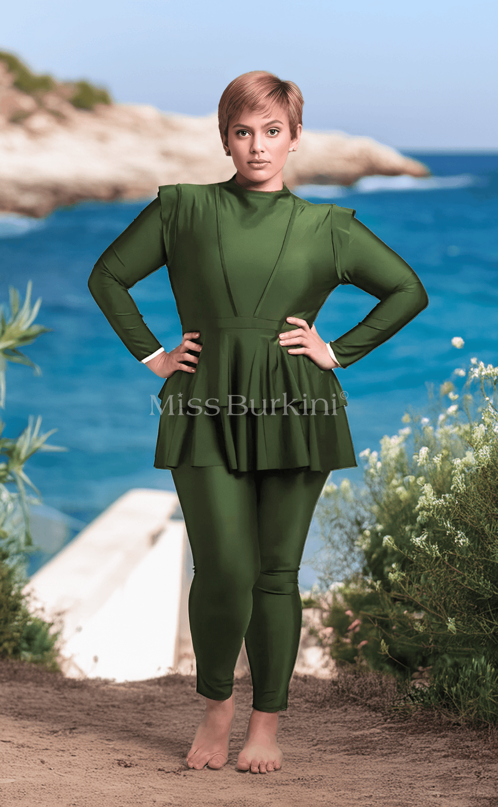 Burkini costume Antalya kaki