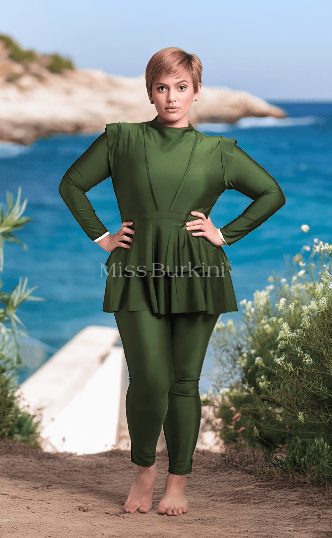 Burkini Swimsuit Antalya Khaki