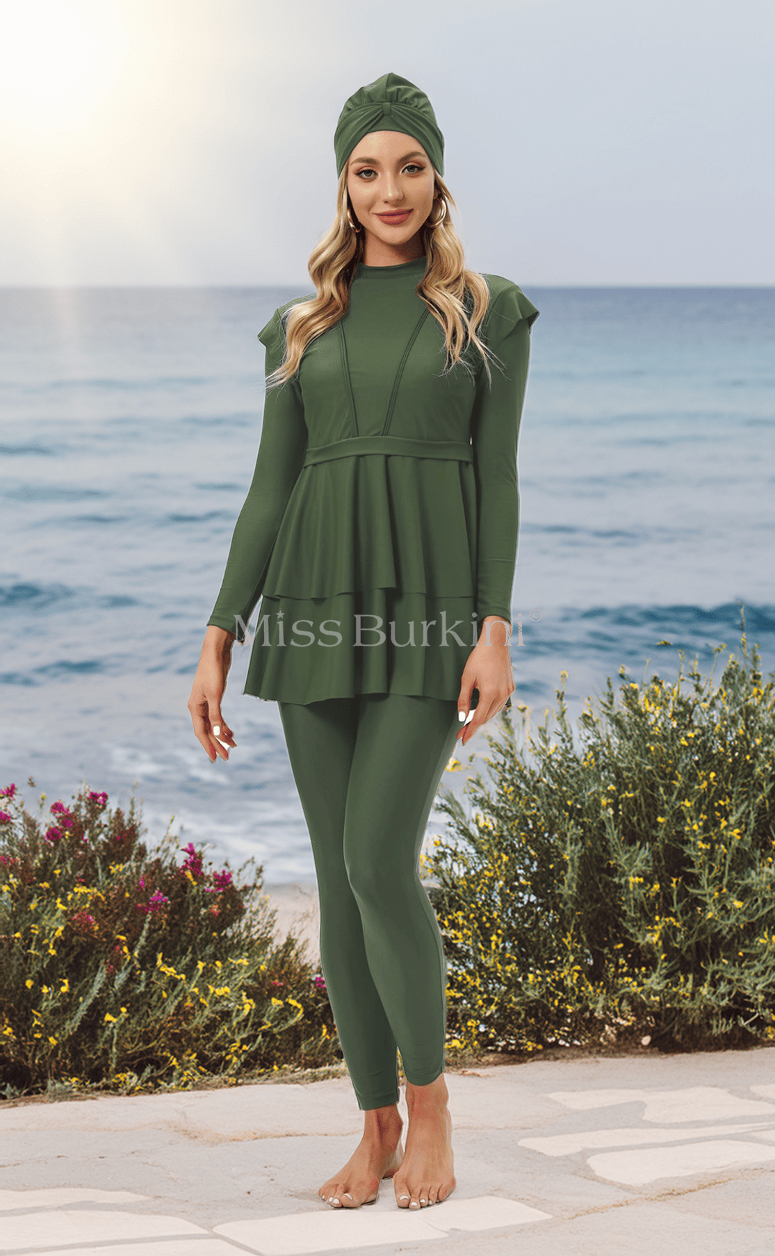 Burkini Swimsuit Antalya Khaki