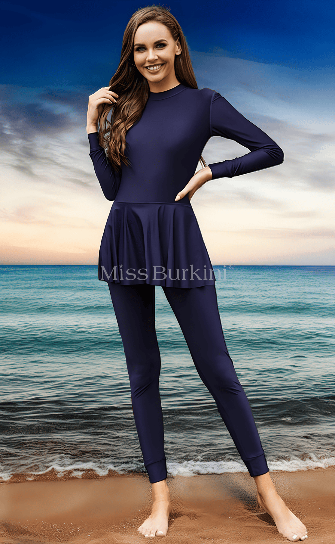 Burkini Badeanzug Mira blau