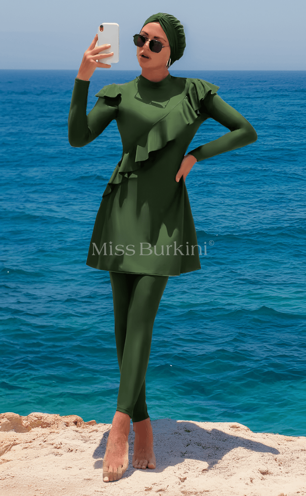 Burkini Badeanzug Yelena grün