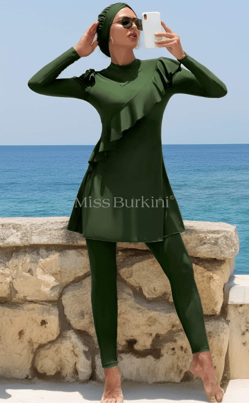 Burkini Badeanzug Yelena grün