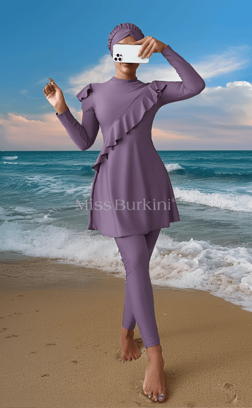 Burkini Badeanzug Yelena Lavendel