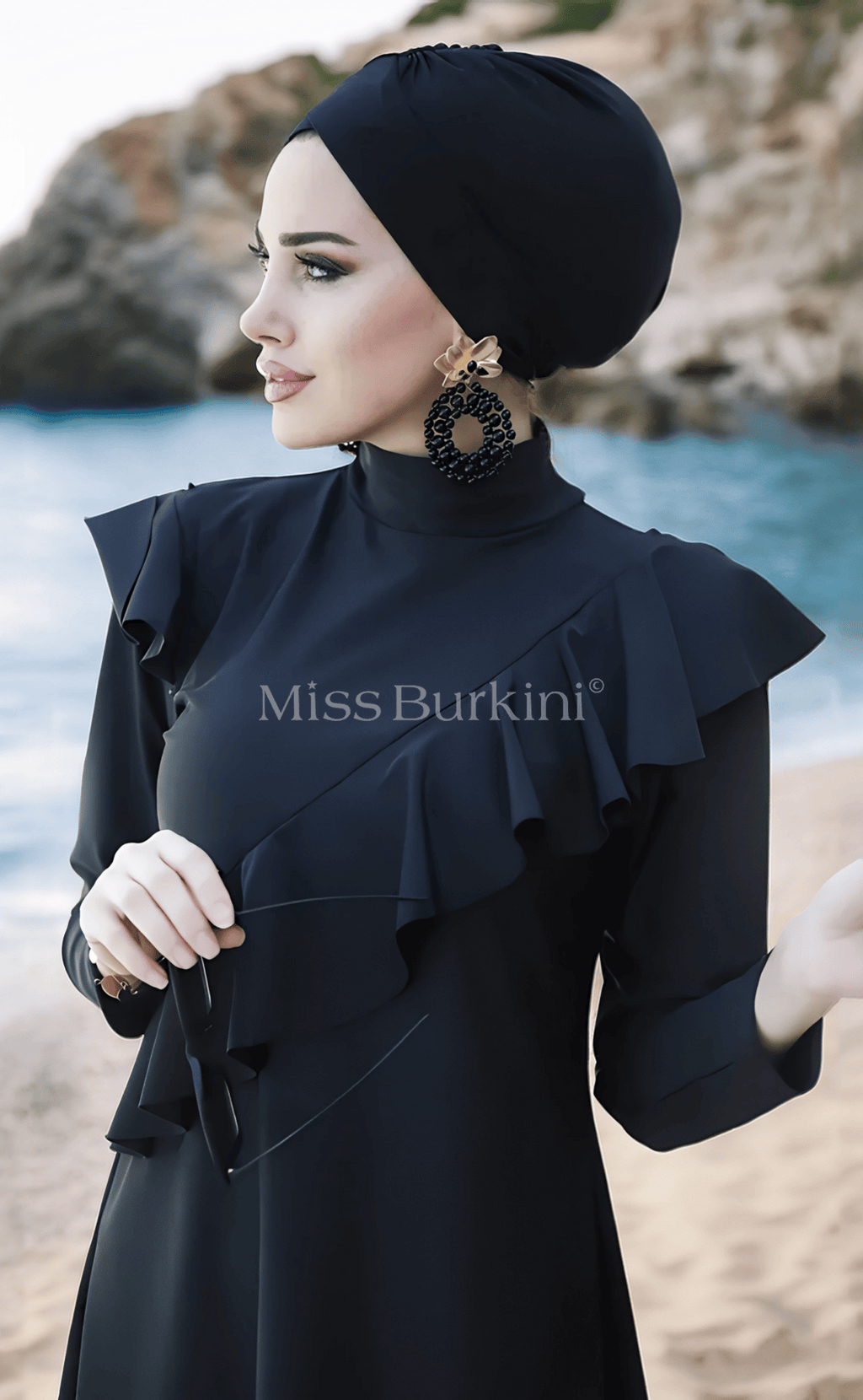 Burkini Badeanzug Yelena schwarz