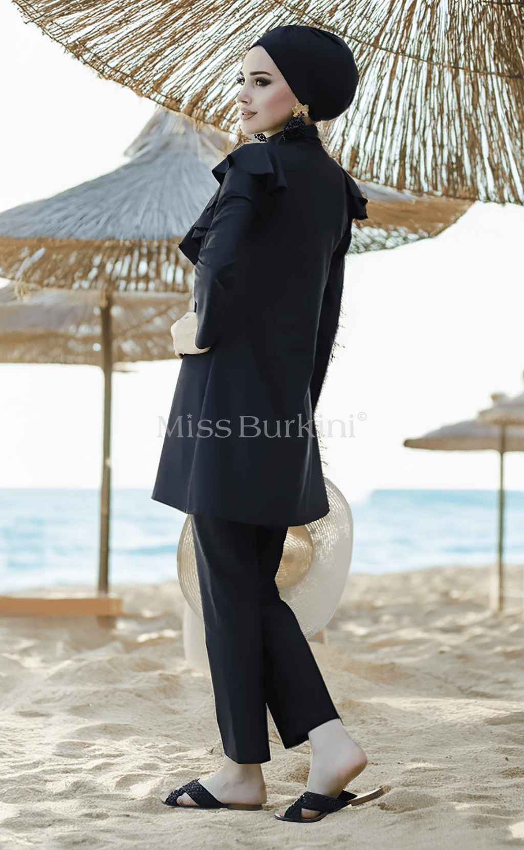 Burkini Badeanzug Yelena schwarz