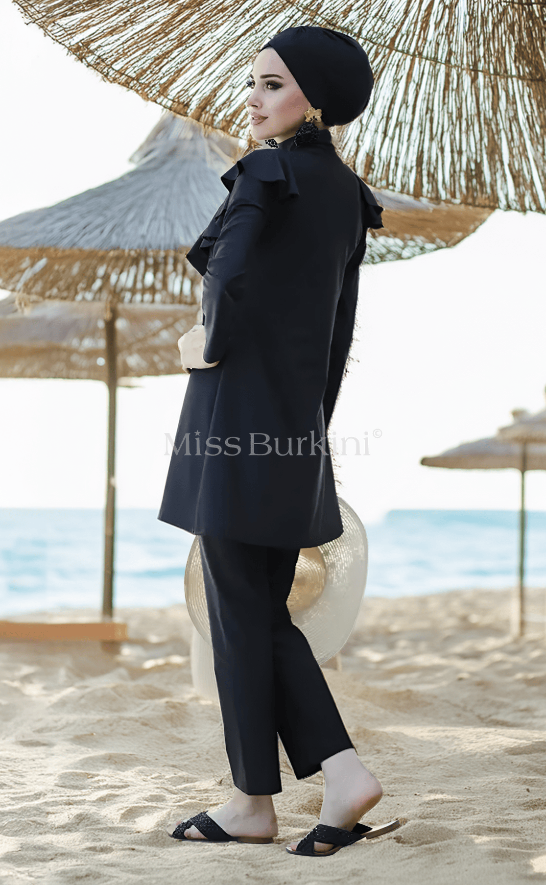 Burkini Badeanzug Yelena schwarz