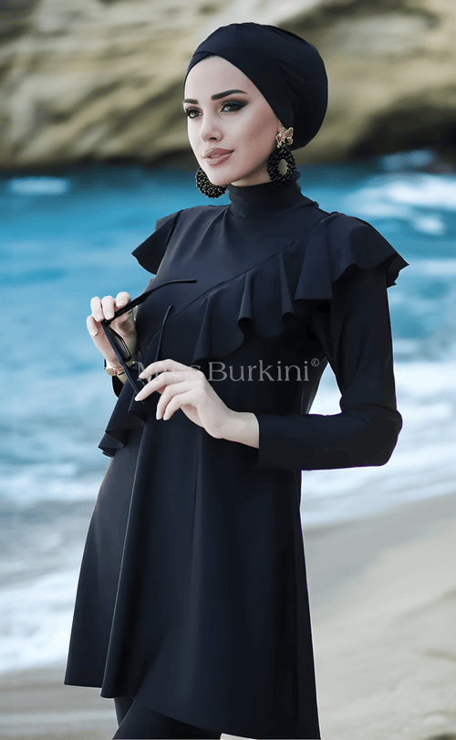 Burkini Badeanzug Yelena schwarz