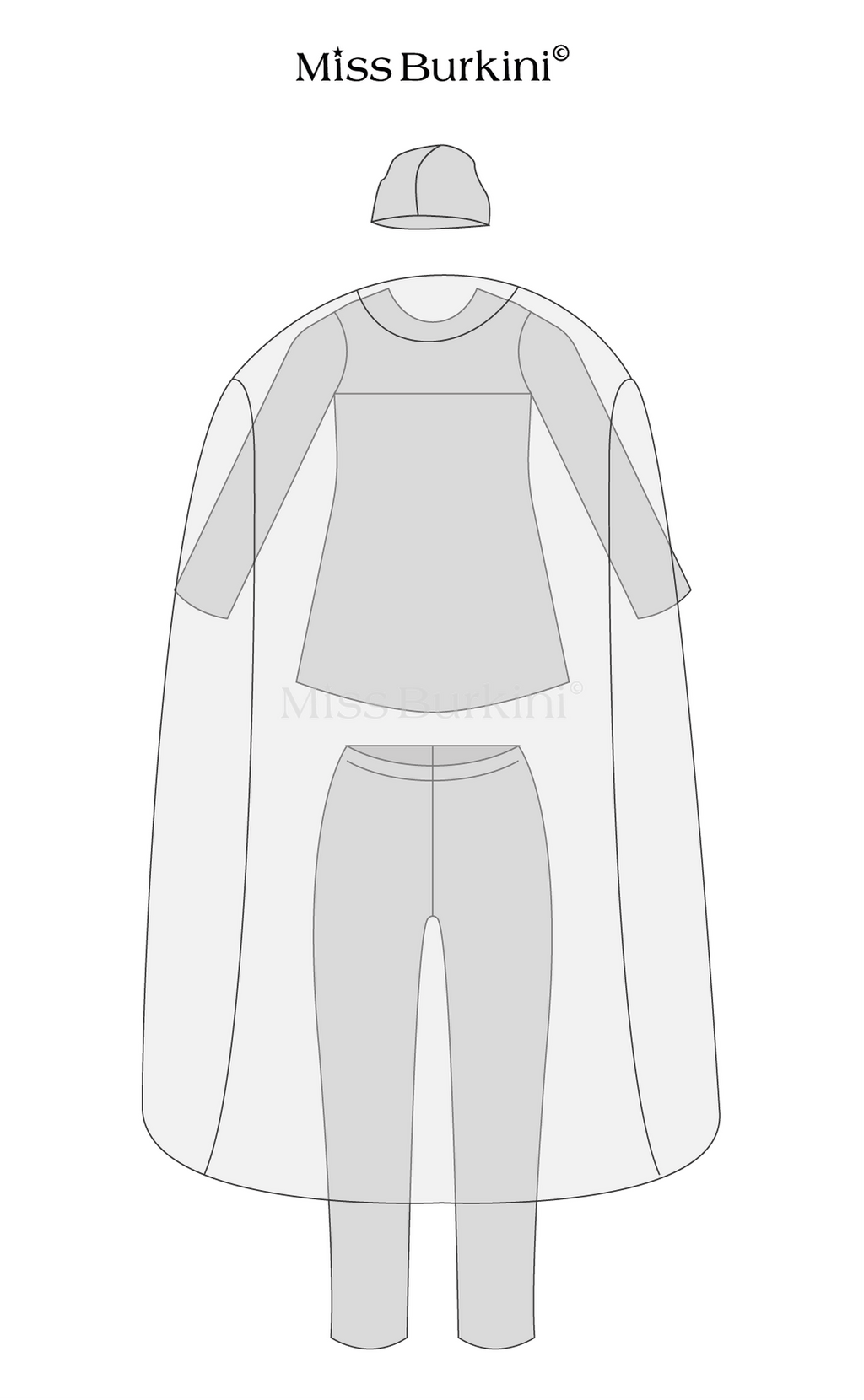 Burkini Damen mit Pareo von Goldstadt