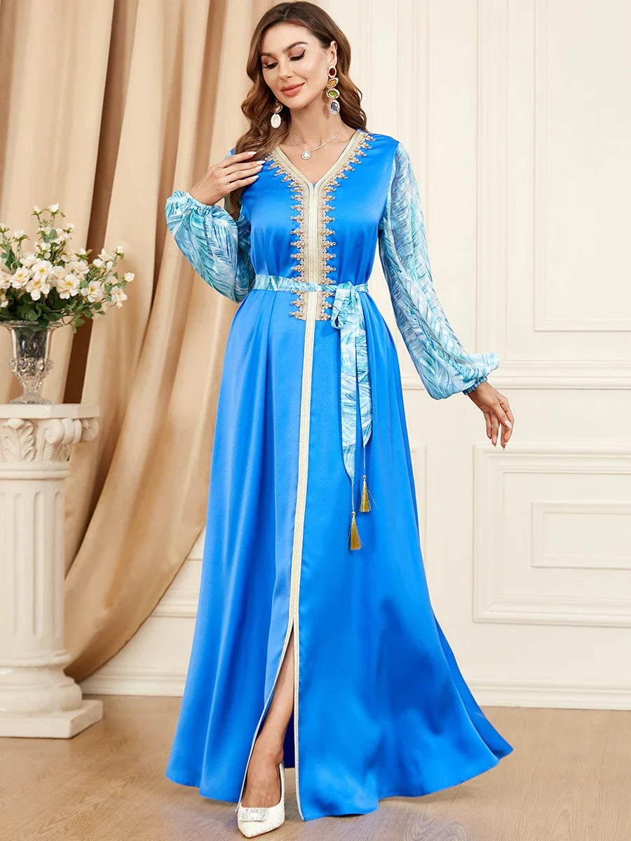 Kaftano azzurro chiaro