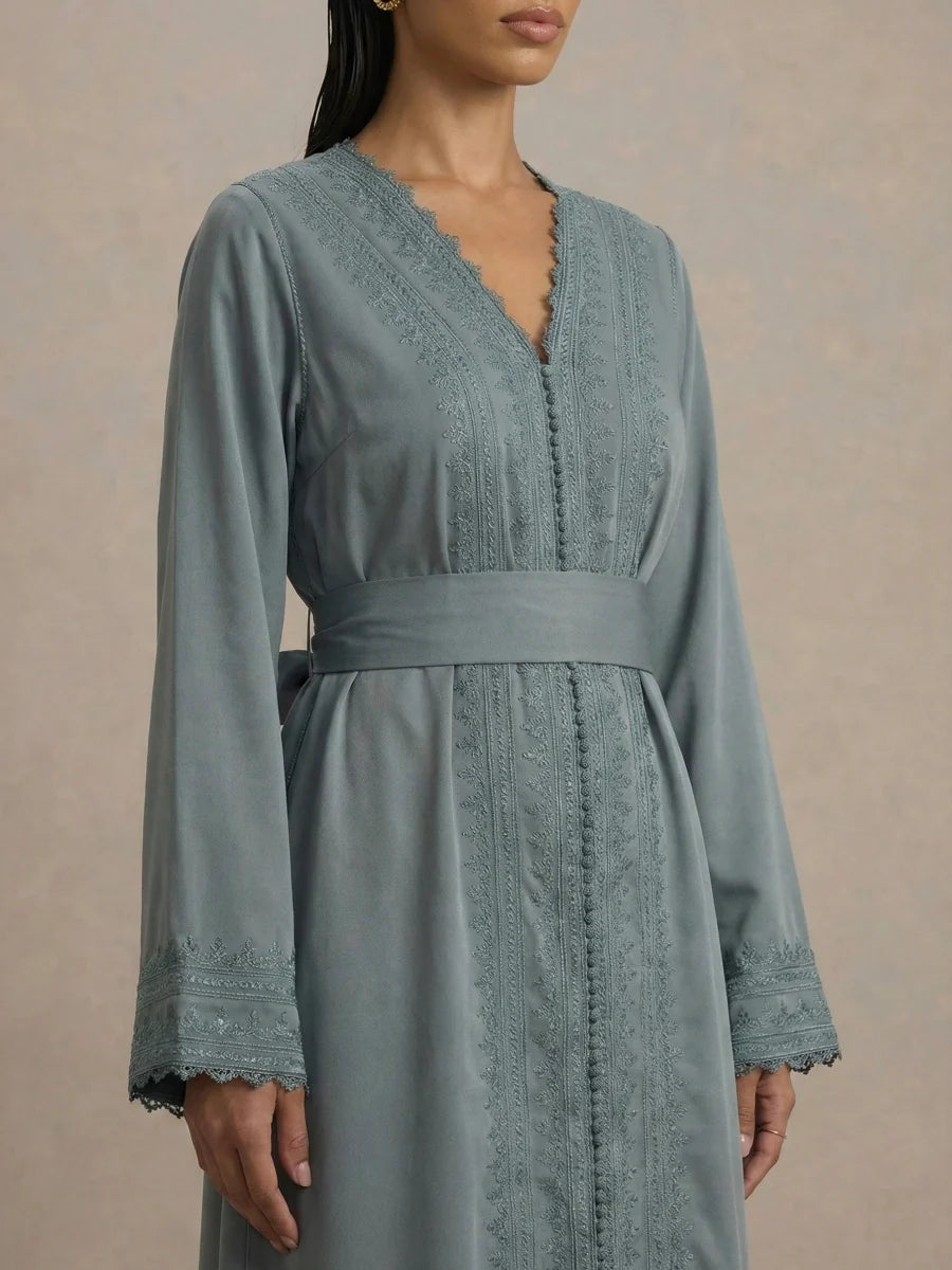 Kaftan Blau Grau