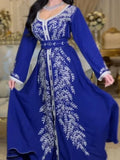 Kaftan Koningsblauw en Zilverkleurig – afbeelding 1