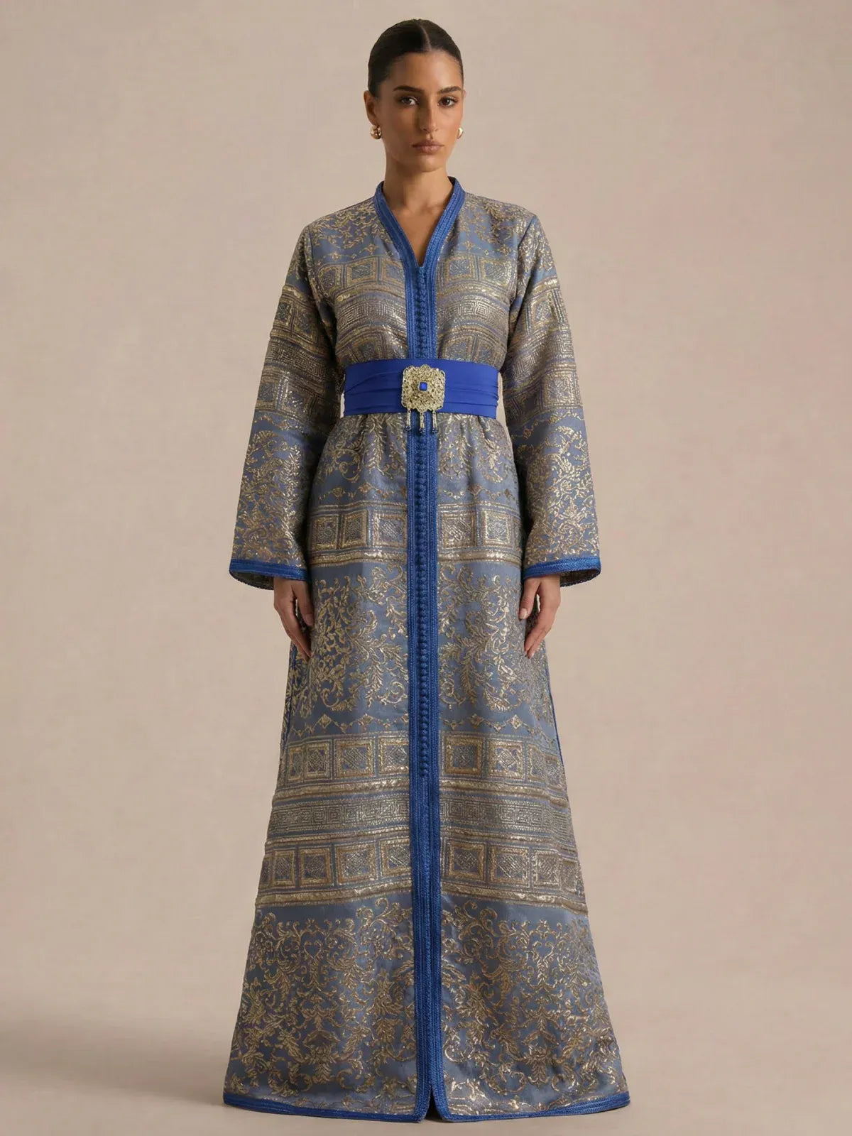 Kaftan Blauw Eenvoudig