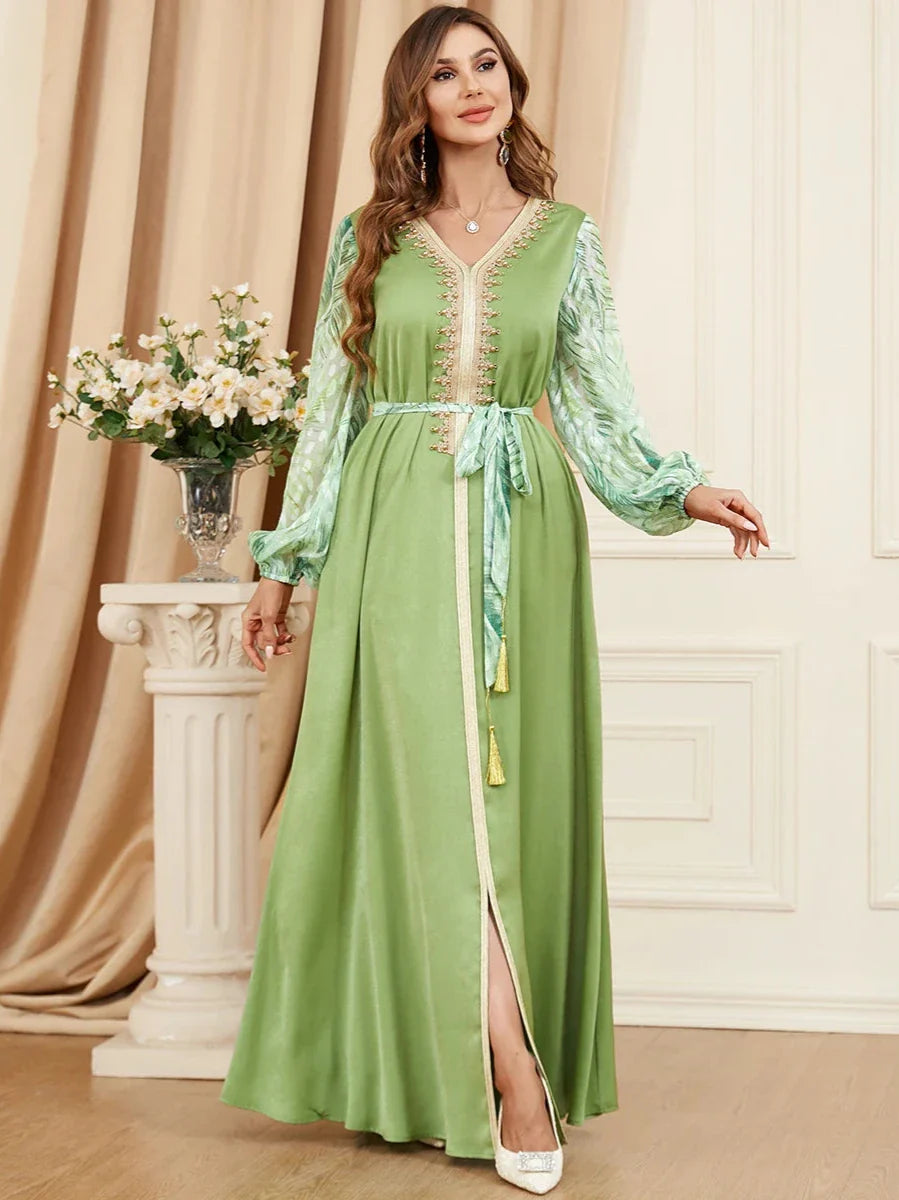 Kaftan Hlel Groen - afbeelding 2