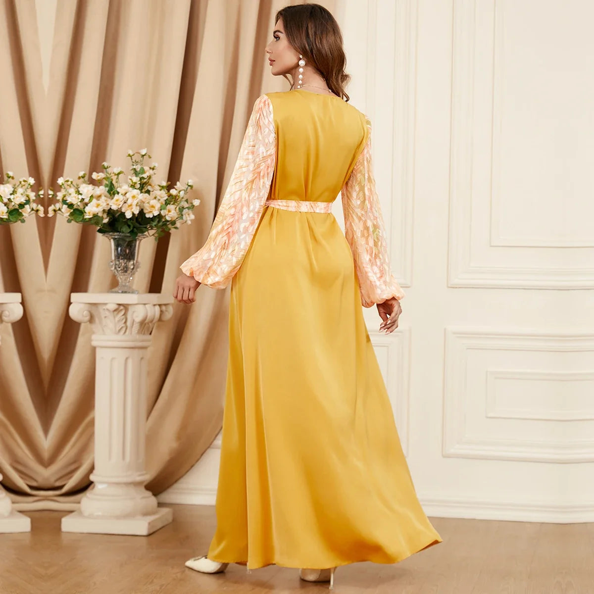Caftano giallo canarino