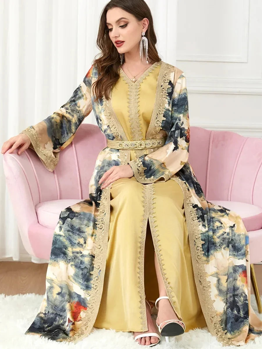 Kaftan Yellow and Blue