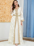 Kaftan Bruiloft Wit en Goud – afbeelding 1