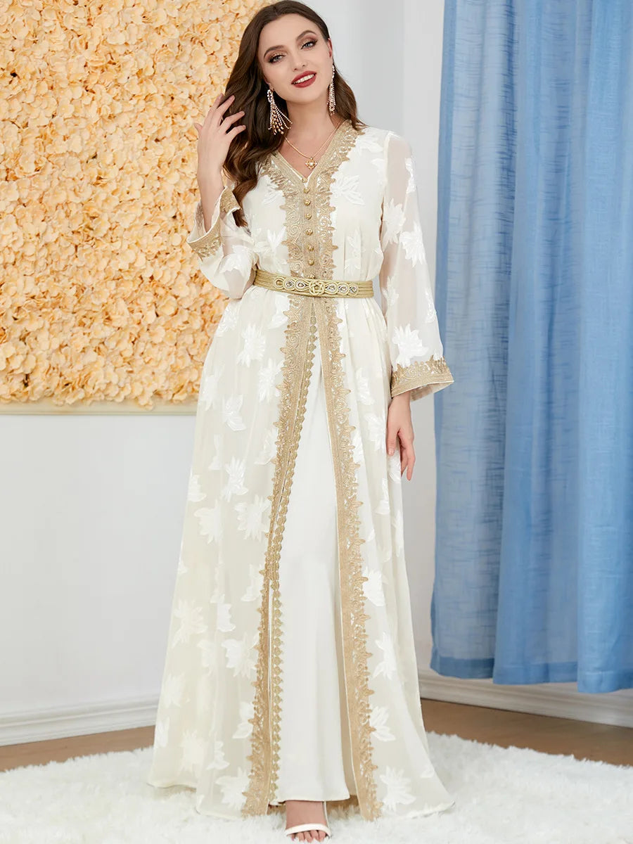 Kaftan Wedding White and Gold