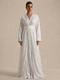 Kaftan Bruiloft Wit Modern