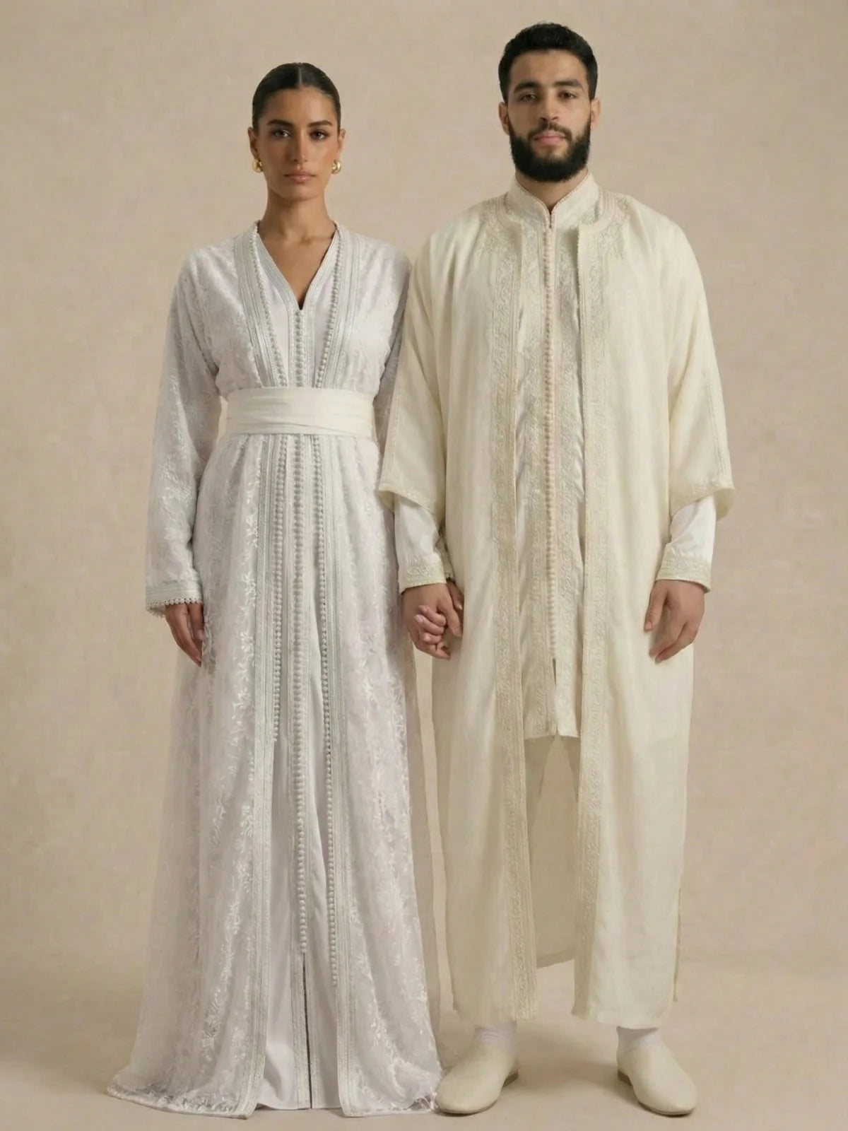 Djellaba Weiß