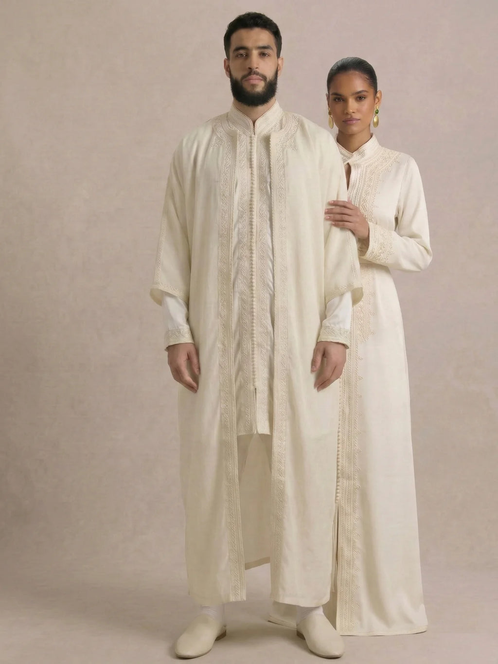 Kaftan Marokkanisch Weiß