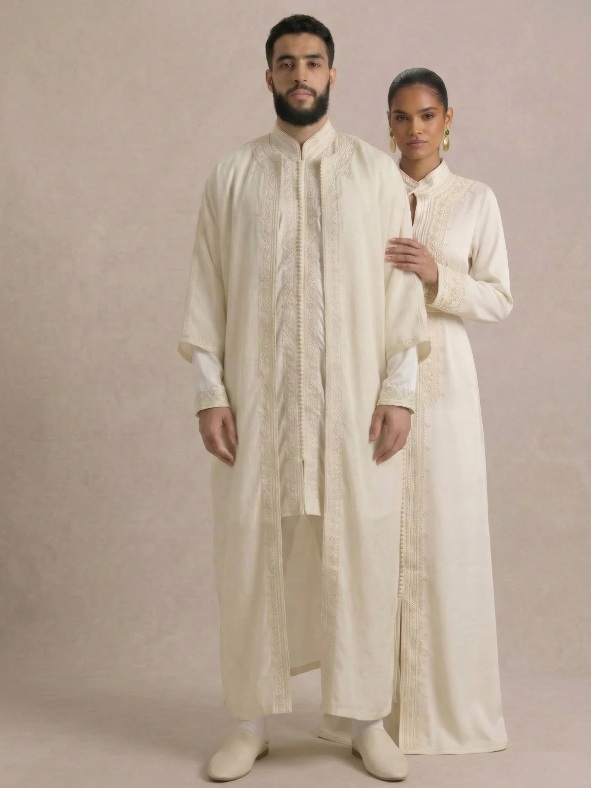 Kaftan Marokkanisch Weiß