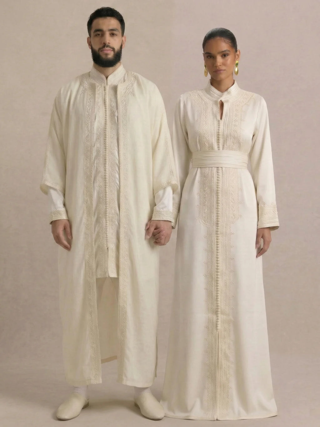 Kaftan Marokkanisch Weiß