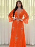 Kaftan Marokkaans Oranje – afbeelding 1