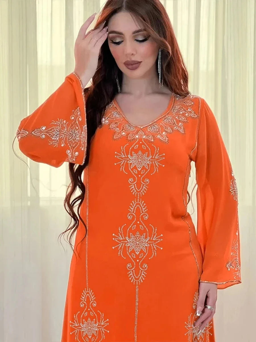 Kaftan Marokkanisch Orange