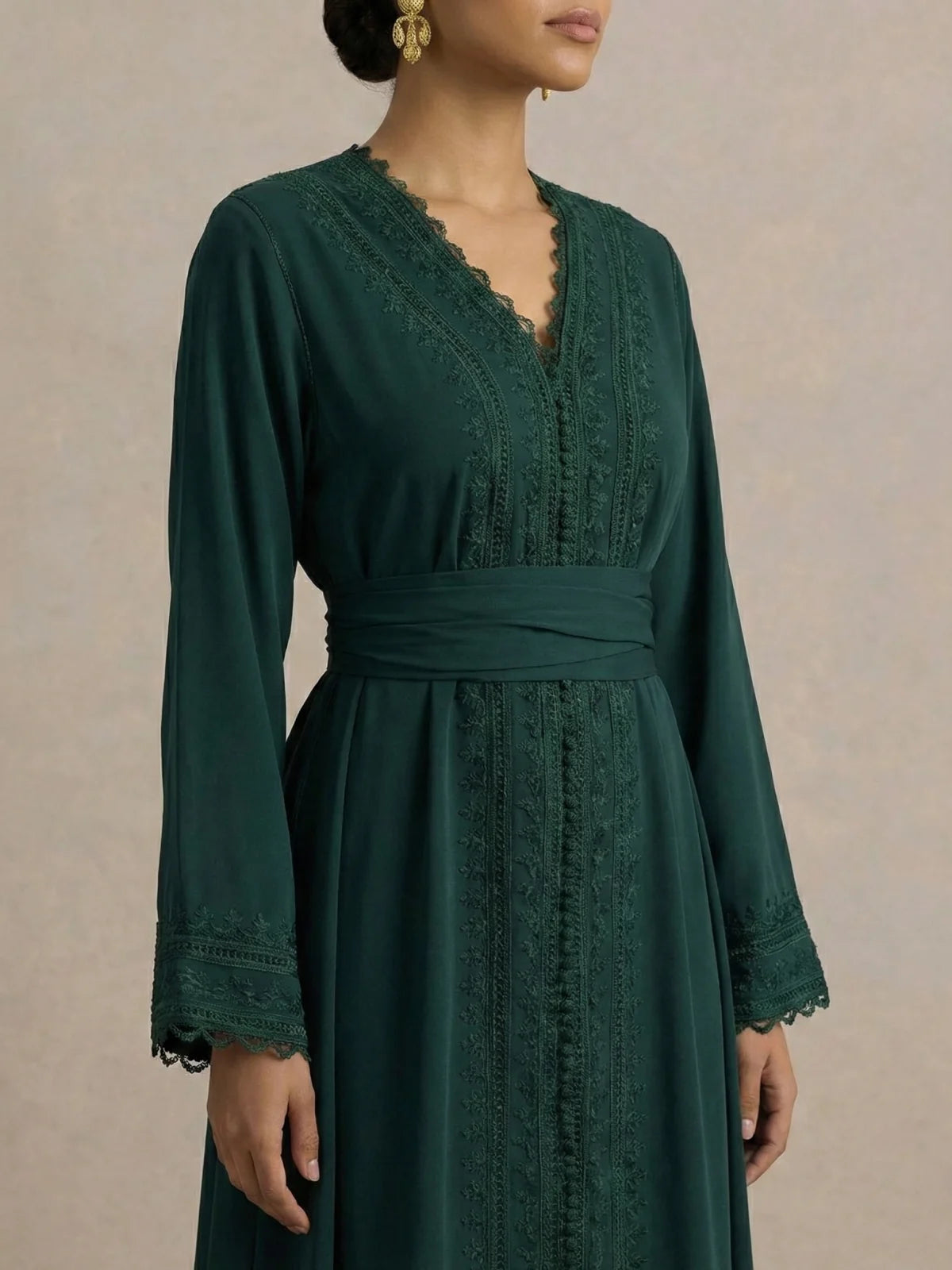 Caftano marocchino verde