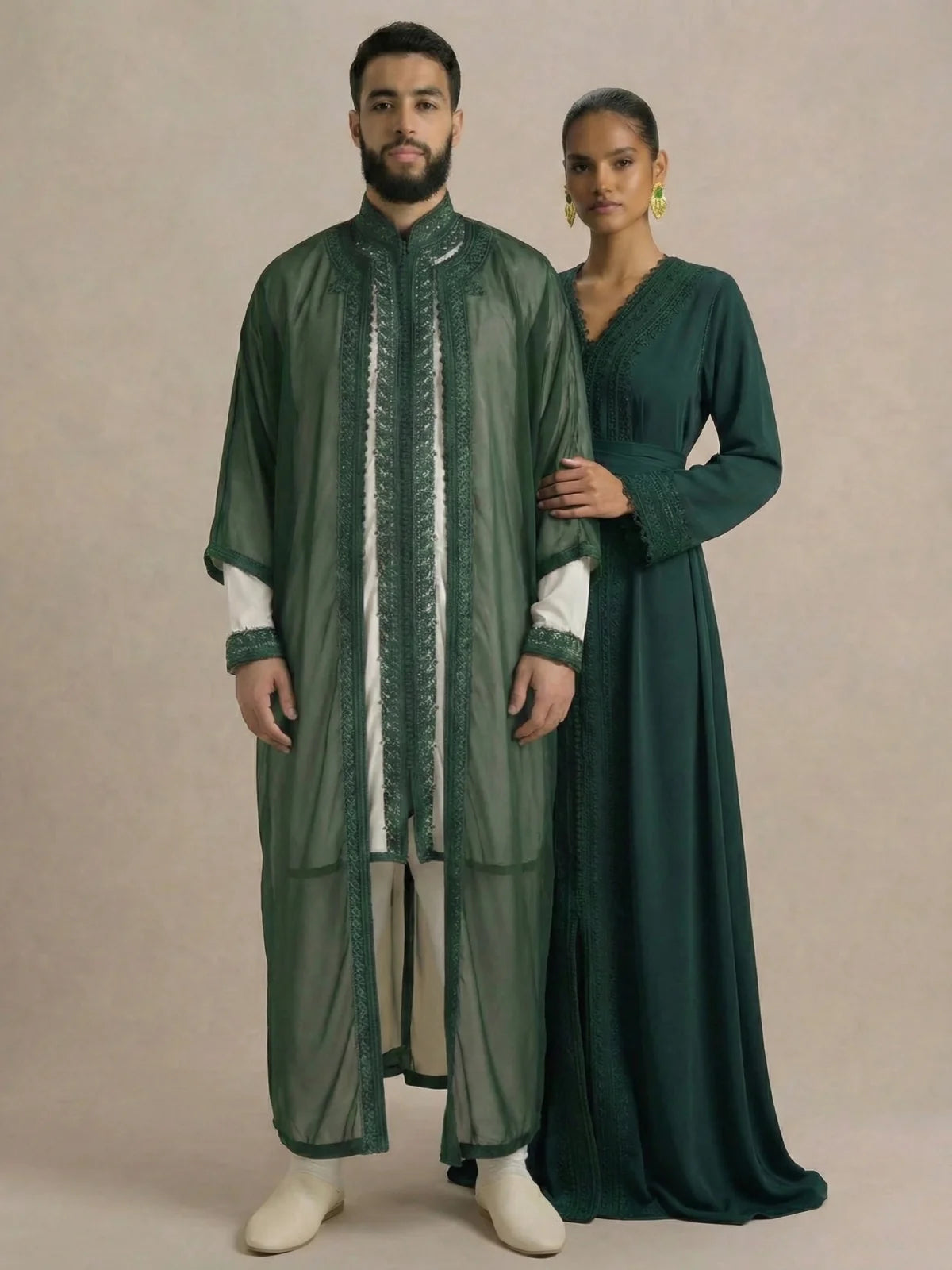 Caftano marocchino verde