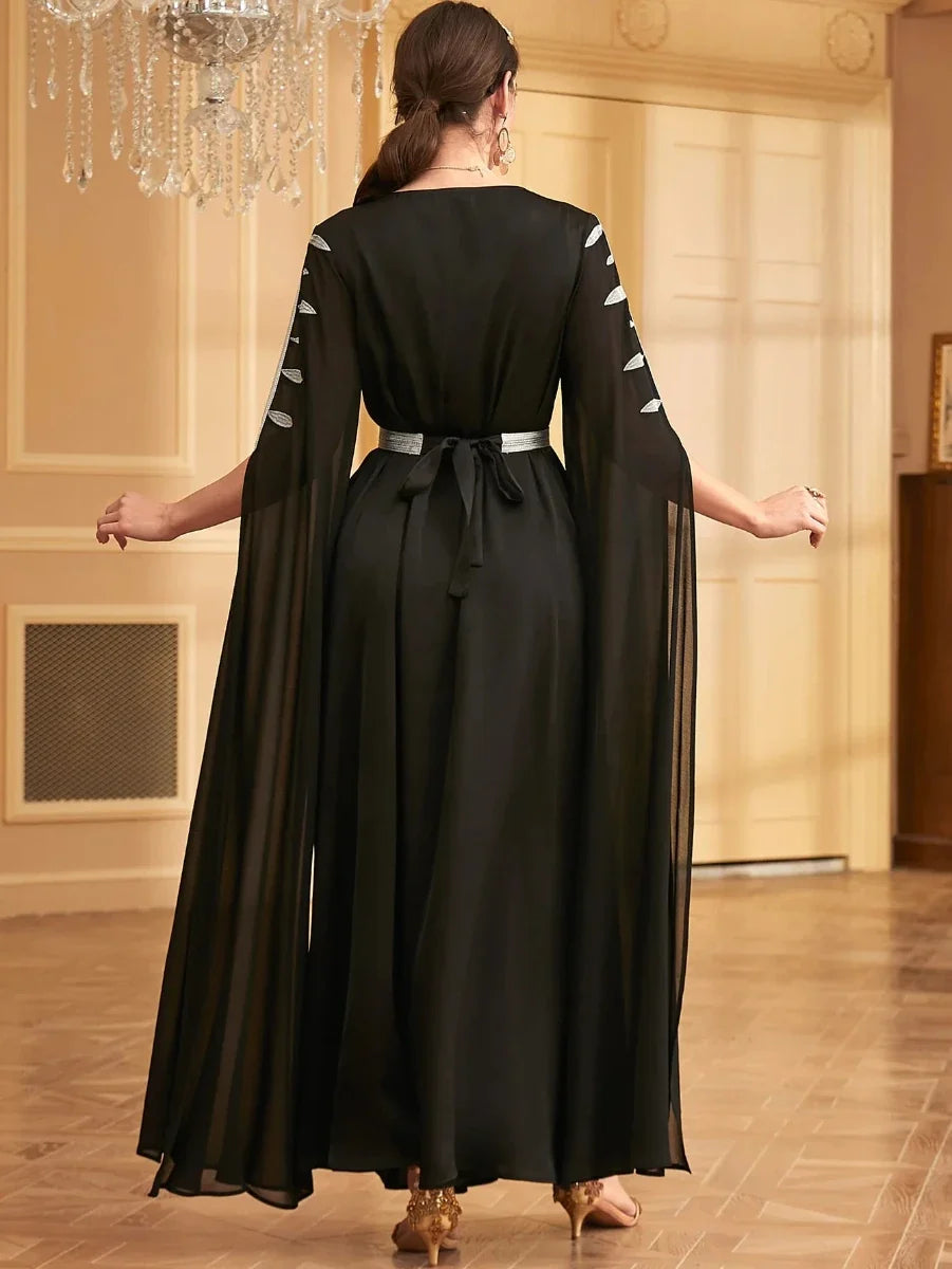 Kaftan Schwarz und Silber