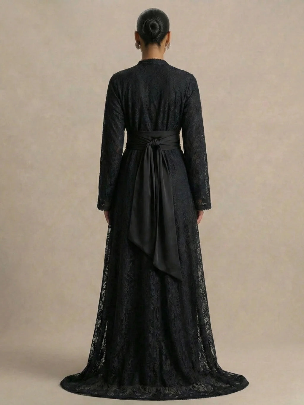 Kaftan Schwarz Einfach