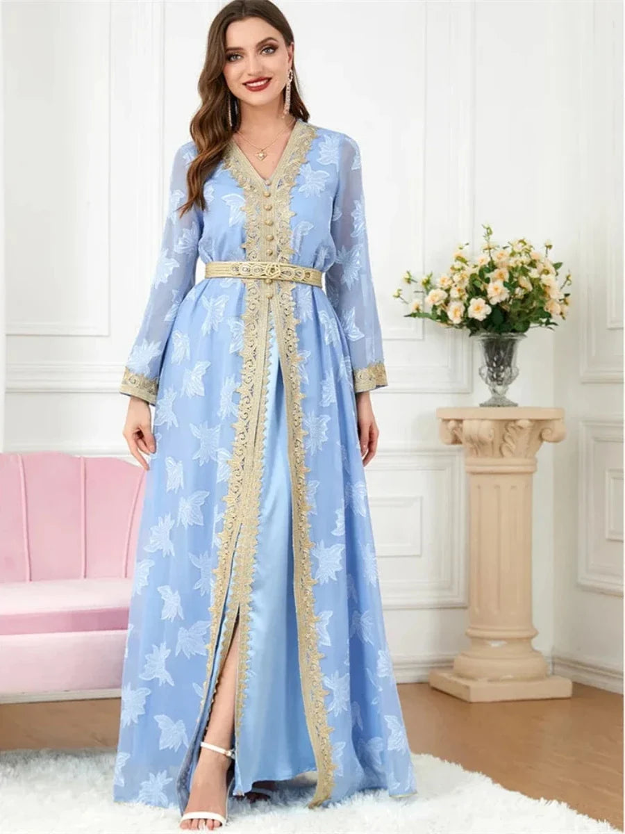 Caftano con pantaloni