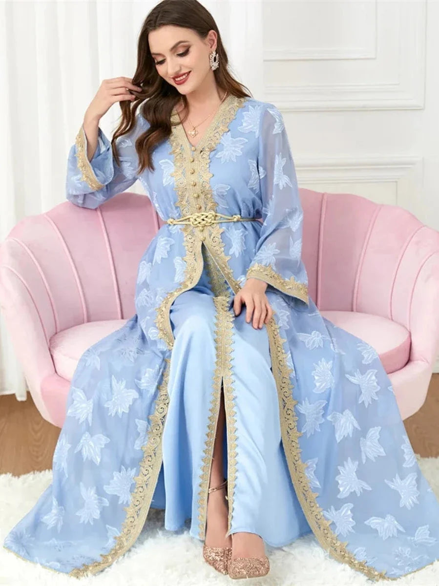 Caftano con pantaloni