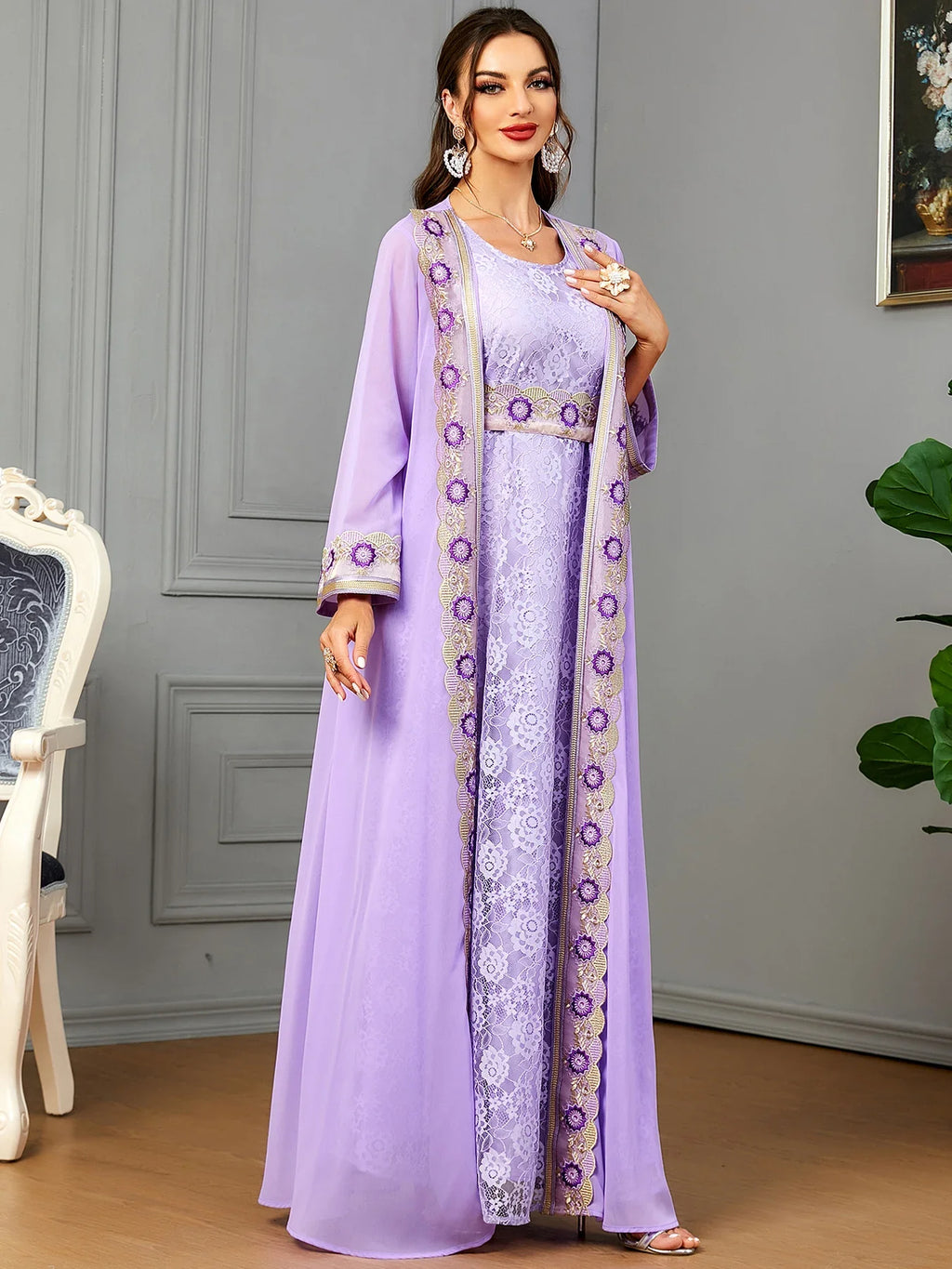 Caftano fucsia