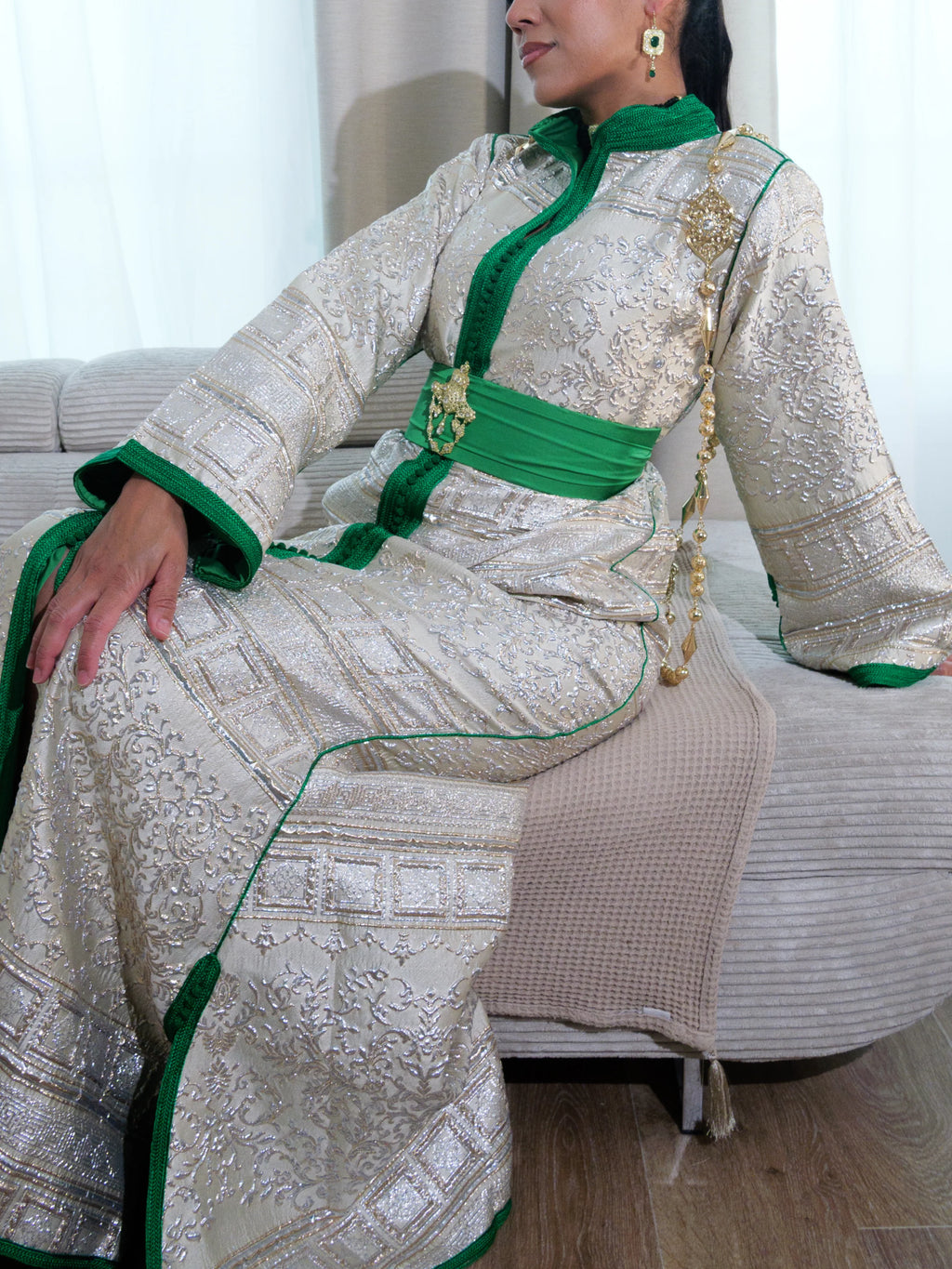 Kaftan Hellgrün
