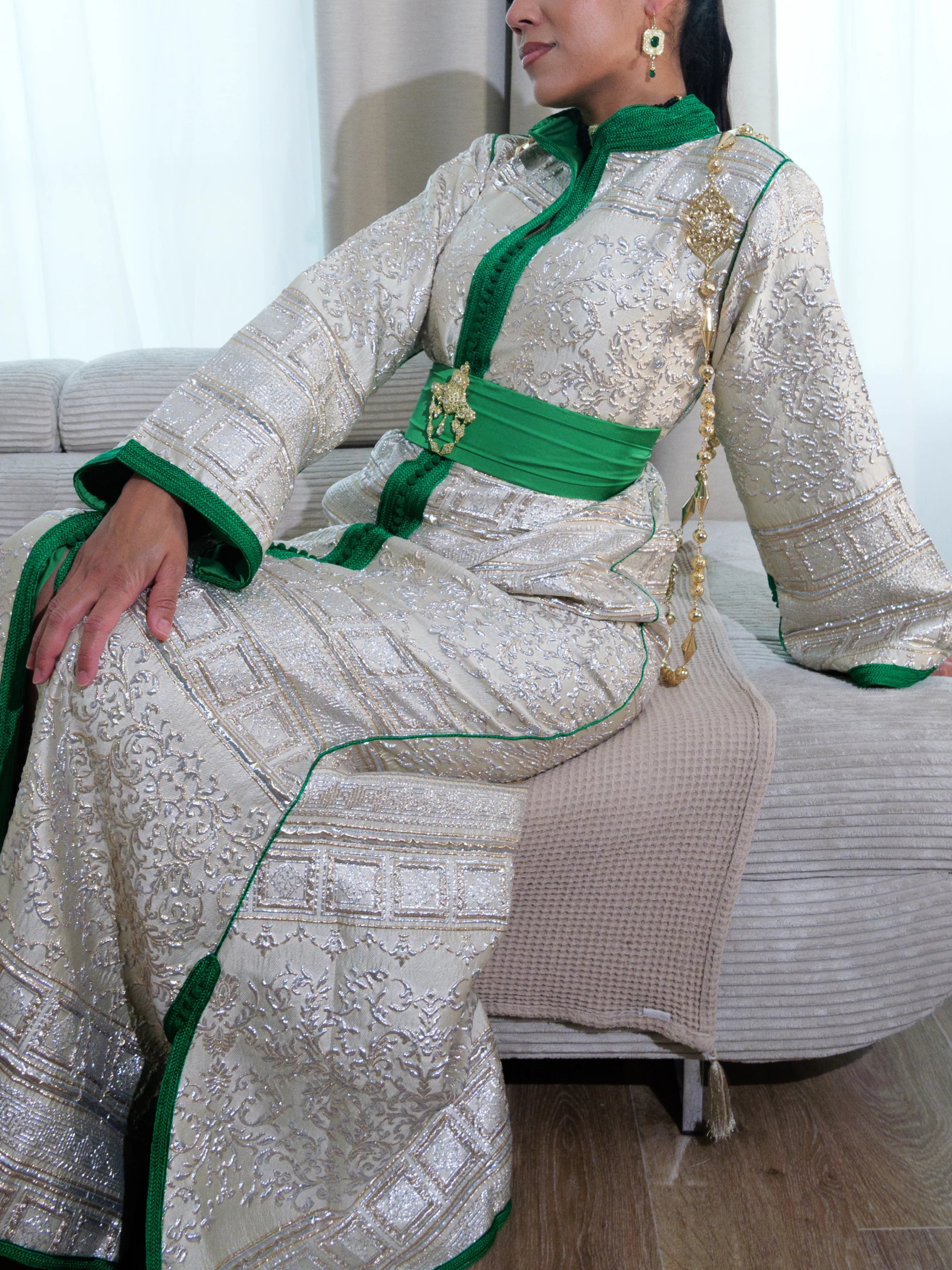 Kaftan Hellgrün