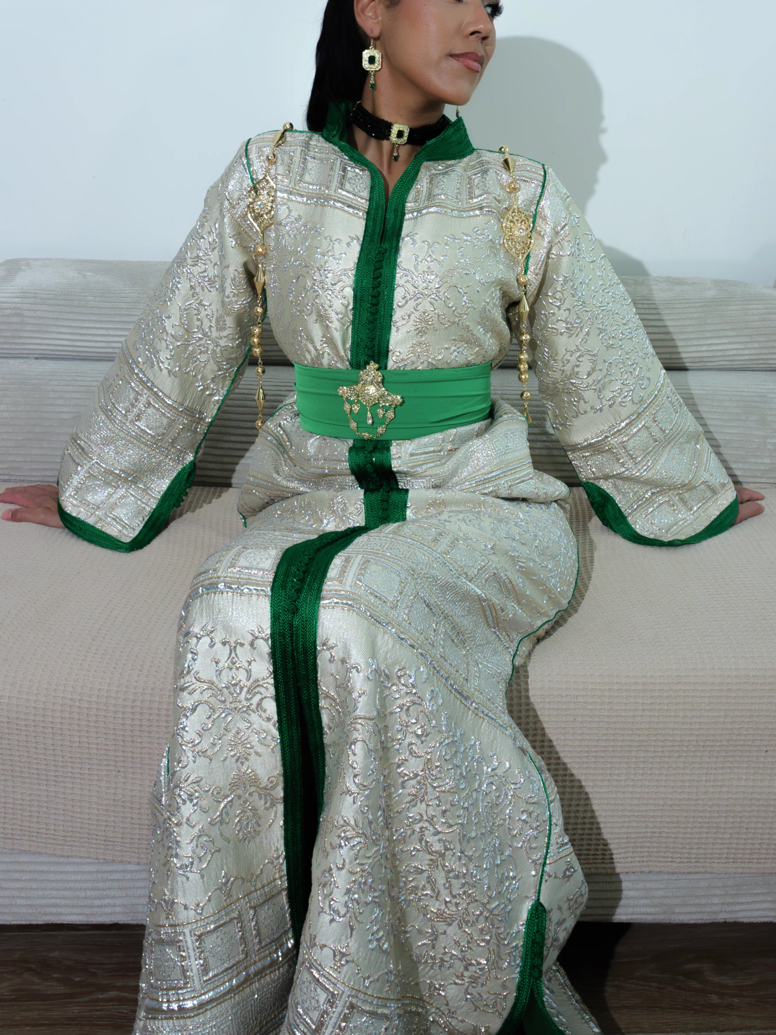 Kaftan Hellgrün