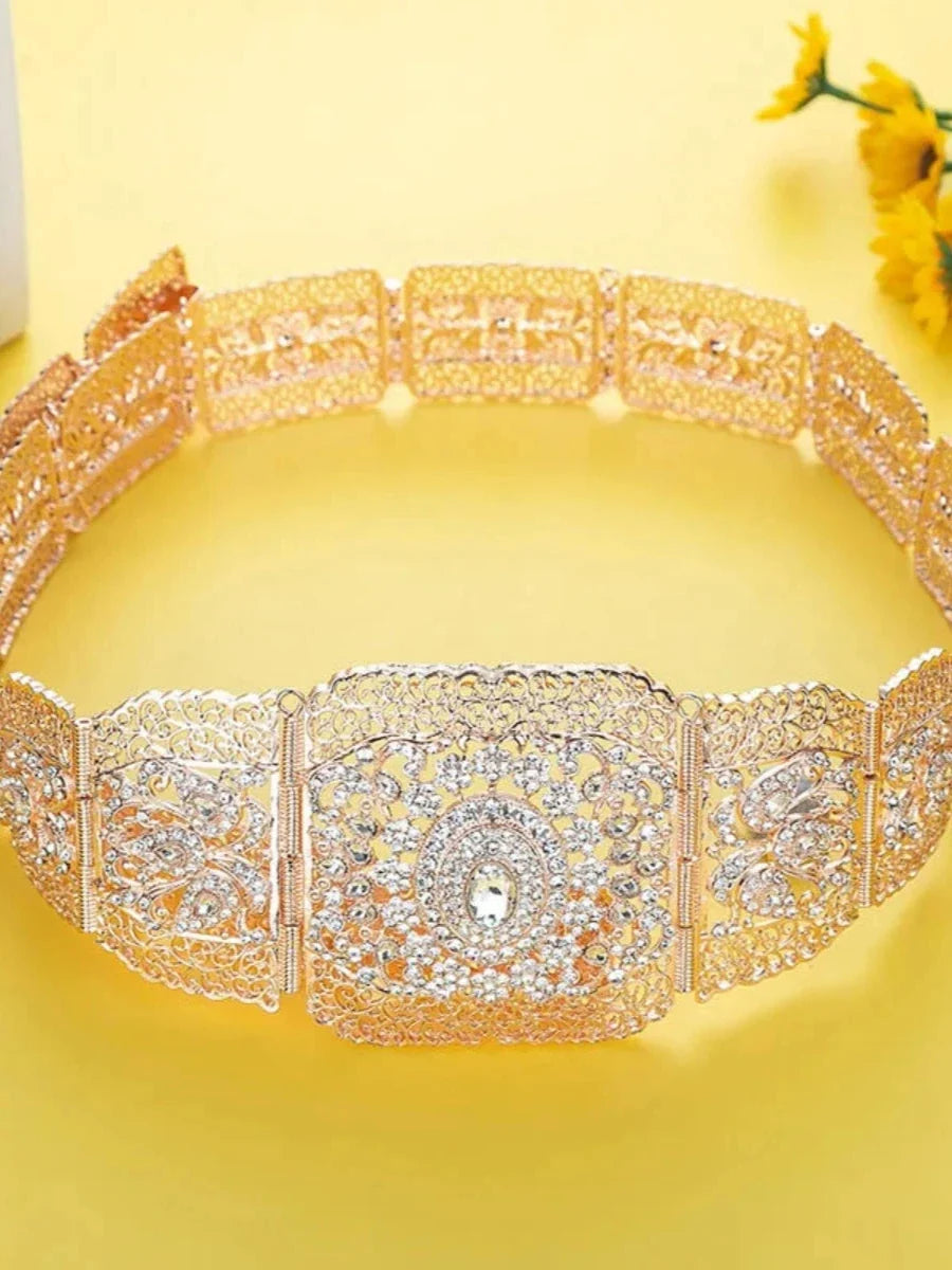 Silver-Coloured Belt for Caftan