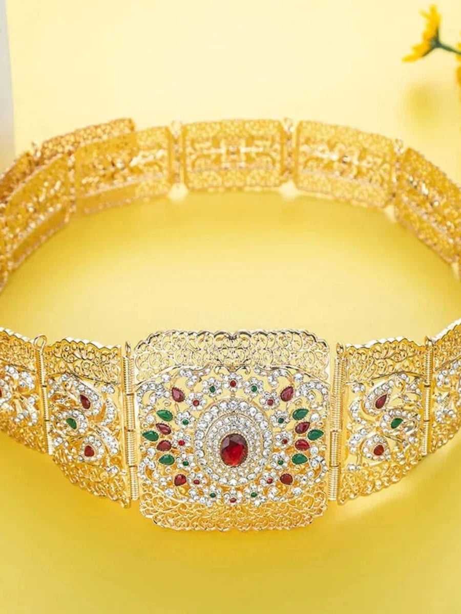 Cintura color argento per caftano