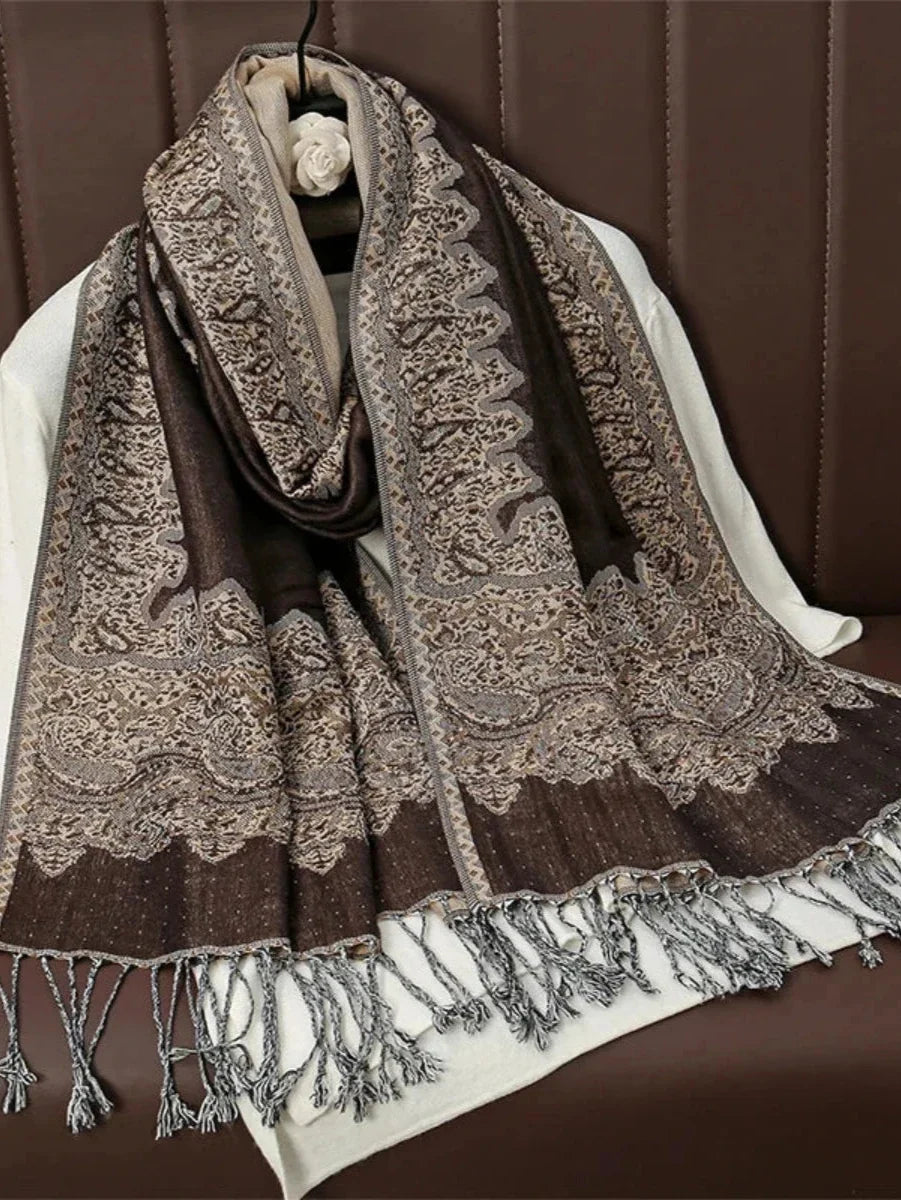 Schal Schwarz Damen Wolle